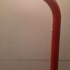 Italiaanse Vintage Design Vloerlamp Tube Rood Metaal Tubular thumbnail 4