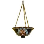 Franse Art Nouveau Majolica Hang Bloempot, Begin 20E Eeuw thumbnail 2