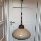 Mushroom Hanglamp Trekpendel Van Dijkstra, Jaren 70 thumbnail 3