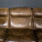 Vintage Leather Sofa With Matching Chair And Ottoman thumbnail 4