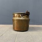 Antieke Geel Koperen Pot Of Ketel thumbnail 5