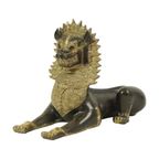 Grote Tempelleeuw Verguld Brons Beeld Thailand Singha Foo Dog 27cm thumbnail 5