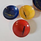 Fifties Vintage Emaille Pindastel Schaaltjes Set Tapas Pinda thumbnail 6