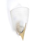 Messing Wandlamp Met Gestreept Glas 57667 thumbnail 2