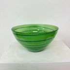 Anna Ehrner For Kosta Boda Epoque Green Stripe Bowl thumbnail 6