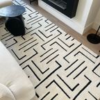 Black And Cream High Pile Carpet thumbnail 4