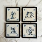 4x Dlefsblauwe Tegel Als Burduurwerk thumbnail 2