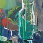 '50 S Vintage Origineel Schilderij Bloemen In Vazen thumbnail 4