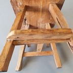 Olm Wood Brutalist Wabi Sabi Dining Set / 6 Chairs / Table. thumbnail 10