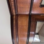 Antiek Engels Mahonie Vitrinekast Met 1 Deur, Met Bol Glas, 122 Cm Breed thumbnail 5