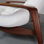 Vintage Teak "Scoop" Chair With Ottoman By R.Huber & Co thumbnail 6