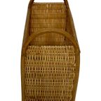 Vintage Rotan Krantenbak Boho Style Lectuurmand Van Riet thumbnail 8