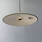 Groen Emaille Hanglamp Met Messing Armatuur thumbnail 12