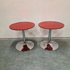 Set Retro Bijzettafel Nachtkastjes Tulpvoet Jaren 70 Stijl thumbnail 13