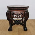 Antiek Chinees Bijzettafeltje Plantentafeltje Met Marmer 11 thumbnail 4