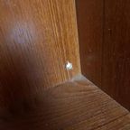 Vintage Deens Vakken Kastje Boeken Teak Hout Fineer thumbnail 9