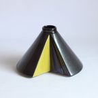 Postmodern Cutout Conical Vase By Steuler Design Keramik, Germany 1980S. thumbnail 3