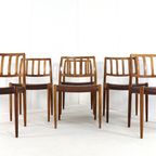 Set 6 Niels O Møller Stoelen Vintage Palissander Model 83 thumbnail 14