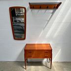 Midcentury Modern Design Kapstok, Hoedenplank 4 Haken Zwart thumbnail 4