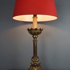 Rijkelijk Versierde Goud Kleurige Grote Lamp thumbnail 2