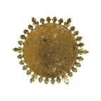 Vintage Metalen Zonnespiegel Convex Goud Deknudt Jaren 70 thumbnail 8