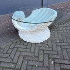 Vintage Parel Salontafel Van Fossielsteen thumbnail 5