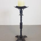Vintage Brutalist Vloer Kandelaar Cast Iron Mid Century 1960 thumbnail 7