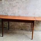 Mid Century Deense Teak Eettafel , Uitschuifbaar thumbnail 13