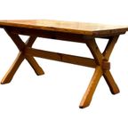 Vintage Dining Table Pinewood 1960 Minimalist Eettafel thumbnail 5