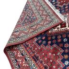 Handgeknoopt Oosters Shiraz Vloerkleed 205X300Cm Perzisch Tapijt Oranje Rood Blauw Wol Handgeknoopt thumbnail 5