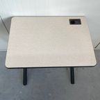 Vintage Schoolbankje Kinder Bureautje Formica Metaal thumbnail 7