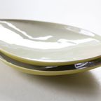 2 Mid Century Fris Edam Jubilant Service, 1958, Geel, Vintage Servies, Borden, Fruitbowl, Ellipse Ko thumbnail 4