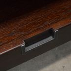 Salontafel Massief Eiken Donker Rechthoekig thumbnail 4