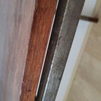 Jaren 60 Bijzettafeltje Hout En Metaal Driepoot thumbnail 7