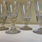 4 X 19e Eeuwse Glazen Absinth Wijnglazen Frans thumbnail 3