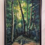 Vintage Schilderij Op Linnen Gesigneerd thumbnail 7