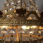 Zakkroonluchter Hanglamp Frans Kristal Vintage Goud thumbnail 4