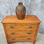 Antieke Ladekast Commode Kersenhout 90 X 81 Cm thumbnail 13