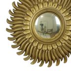 Vintage Zonnespiegel Sunburst Spiegel Convex Goud Hars 42Cm thumbnail 5
