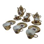 Versailles - Mocca Teaset 'Fragonard' With A Lot Of Gold - Complete thumbnail 2