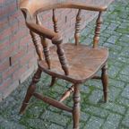 Captain Chair Windsor Bureaustoel Mahoniehout Antiek thumbnail 4