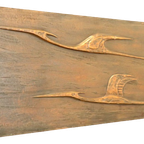 Vintage Wanddecoratie Vogels 'fly' Koper thumbnail 4