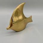 Mid Century Grote Messing Maanvis thumbnail 5