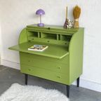 Vintage Opgeknapte Secretaire Bureau Werkplek Klepburo thumbnail 11