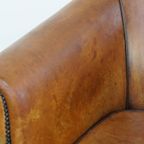 Schapenleren Clubfauteuil In Engelse Stijl Met Karakter En Een Prachtig Patina thumbnail 13