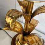 Vintage Hoge Tafelllamp Met 'Gouden' Palmen Hans Kögl Stijl thumbnail 6