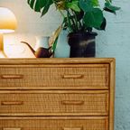 Vintage Ladenkast Dressoir In Bamboe En Pitriet thumbnail 2