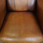 Mooie En Comfortabele Karakteristieke Schapenleren Fauteuil/Armchair Met Een Prachtig Patina thumbnail 7