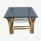 Vintage Brass And Glass Coffee Table, 1960S thumbnail 2