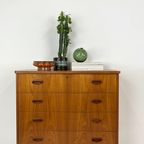 Scandinavisch Vintage Teak Fineren Ladekast Luvos thumbnail 10